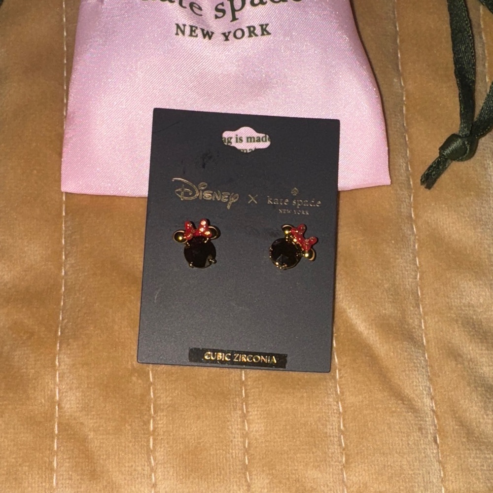 Kate Spade x Disney Minnie Earrings - Picture 2 of 2